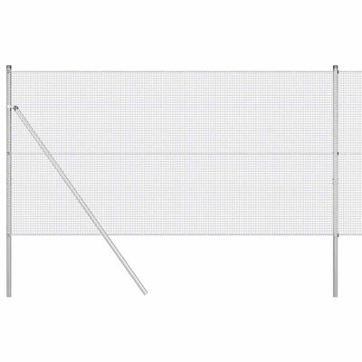 Vidaxl afrasteringspaal zilver 10 x 1,4 m (16 x 16 mm gaas) staal