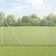 Vidaxl gelast draadhek met grondbevestiging 10 x 1,5 m zilverkleurig