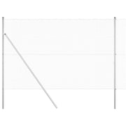 Vidaxl gelast draadhek met grondbevestiging 10 x 1,5 m zilverkleurig - afbeelding 2