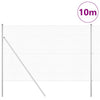 Vidaxl afrasteringspaal zilver 10 x 1,5 m (12 x 12 mm gaas) staal