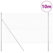 Vidaxl gelast draadhek met grondbevestiging 10 x 1,5 m zilverkleurig - afbeelding 3