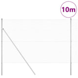 Vidaxl gelast draadhek met grondbevestiging 10 x 1,5 m zilverkleurig - afbeelding 3