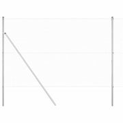 Vidaxl gelast draadhek met grondbevestiging 10 x 1,5 m zilverkleurig - afbeelding 2