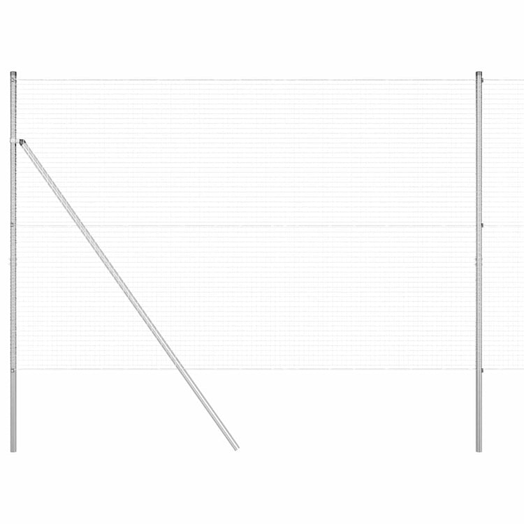 Vidaxl gelast draadhek met grondbevestiging 10 x 1,5 m zilverkleurig