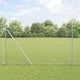 Vidaxl gelast draadhek met grondbevestiging 10 x 1,6 m zilverkleurig