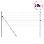 Vidaxl gelast draadhek met grondbevestiging 50 x 0,4 m zilverkleurig - afbeelding 3