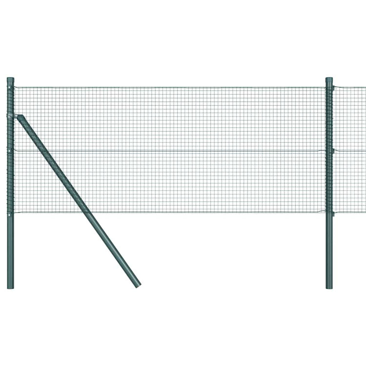 Vidaxl gelast draadhek met grondbevestiging 10 x 0,8 m groen mesh