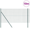 Vidaxl afrasteringspaal groen 10 x 1 m (12 x 12 mm gaas) staal