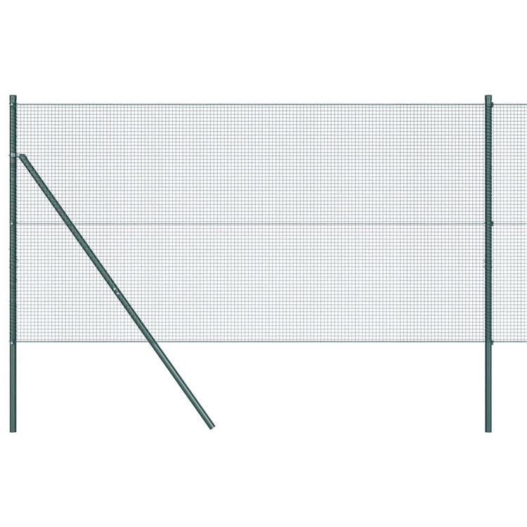 Vidaxl gelast draadhek met grondbevestiging 10 x 1 m pvc-coated staal