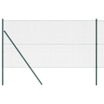 Vidaxl gelast draadhek met grondbevestiging 10 x 1 m pvc-coated staal
