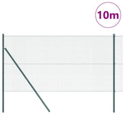Vidaxl gelast draadhek met grondbevestiging 10 x 1 m pvc-coated staal - afbeelding 3