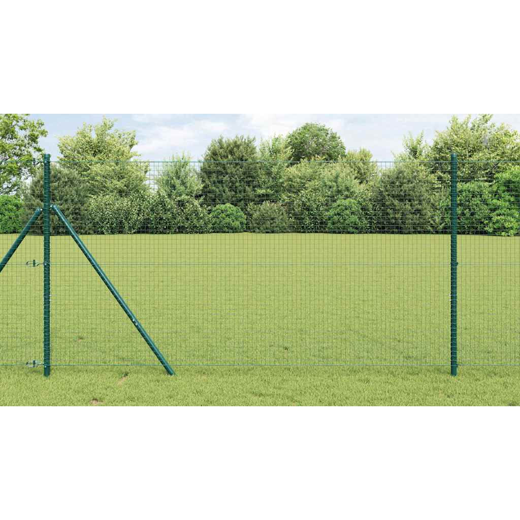 Vidaxl gelast draadhek met grondbevestiging 10 x 1 m pvc-coated staal