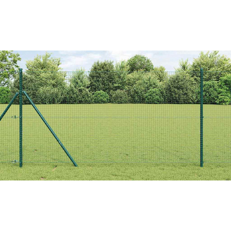 Vidaxl gelast draadhek met grondbevestiging 10 x 1 m pvc-coated staal