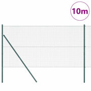 Vidaxl gelast draadhek met grondbevestiging 10 x 1 m pvc-coated staal - afbeelding 3