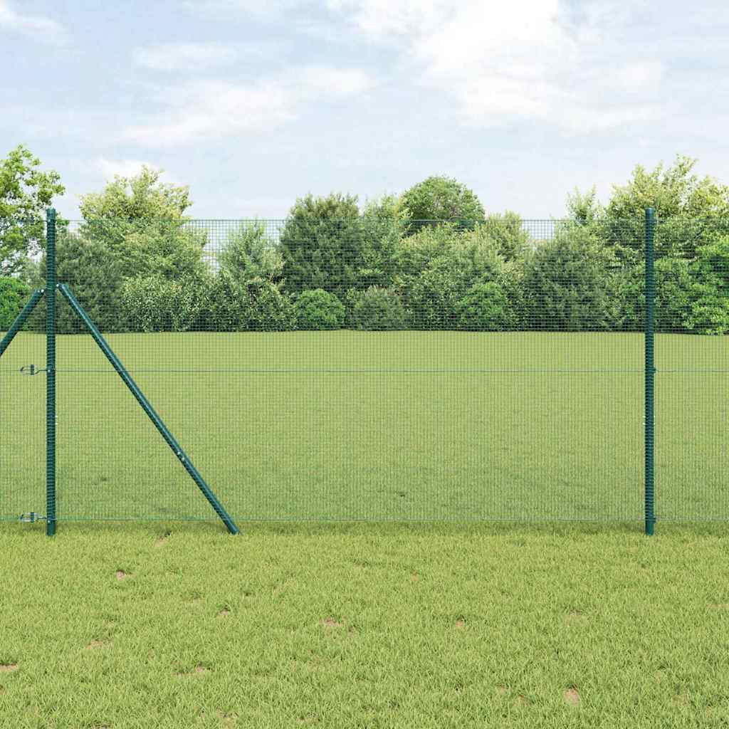 Vidaxl gelast draadhek met grondbevestiging 10 x 1,2 m groen mesh