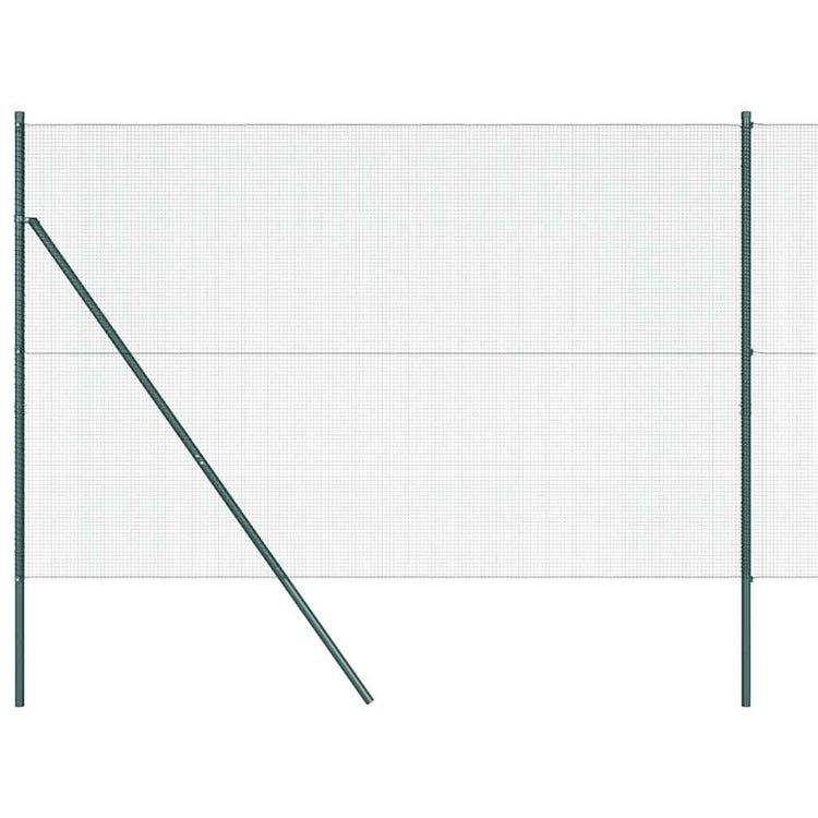 Vidaxl gelast draadhek met grondbevestiging 10 x 1,5 m groen mesh