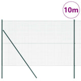 Vidaxl gelast draadhek met grondbevestiging 10 x 1,6 m groen mesh - afbeelding 3
