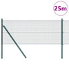 Vidaxl afrasteringspaal groen 25 x 0,5 m (12 x 12 mm gaas) staal