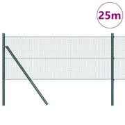 Vidaxl gelast draadhek met grondbevestiging 25 x 0,5 m groen mesh - afbeelding 3