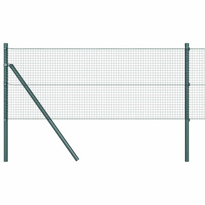 Vidaxl gelast draadhek met grondbevestiging 25 x 0,5 m groen mesh