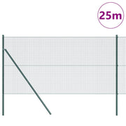 Vidaxl gelast draadhek met grondbevestiging 25 x 1 m pvc-coated staal - afbeelding 3