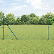 Vidaxl gelast draadhek met grondbevestiging 25 x 1 m pvc-coated staal - afbeelding 1