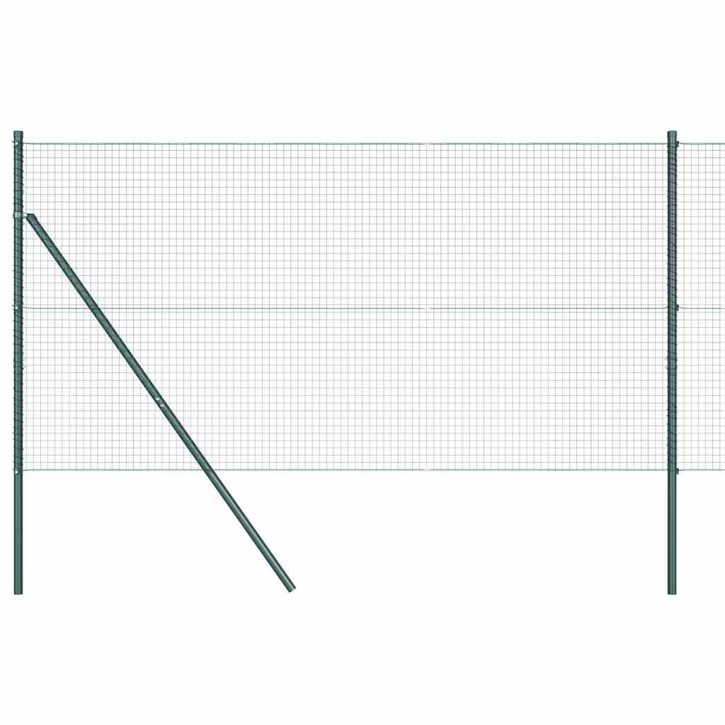 Vidaxl afrasteringspaal groen 25 x 1 m (25 x 25 mm gaas) staal