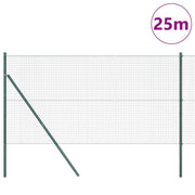 Vidaxl gelast draadhek met grondbevestiging 25 x 1 m pvc-coated staal - afbeelding 3