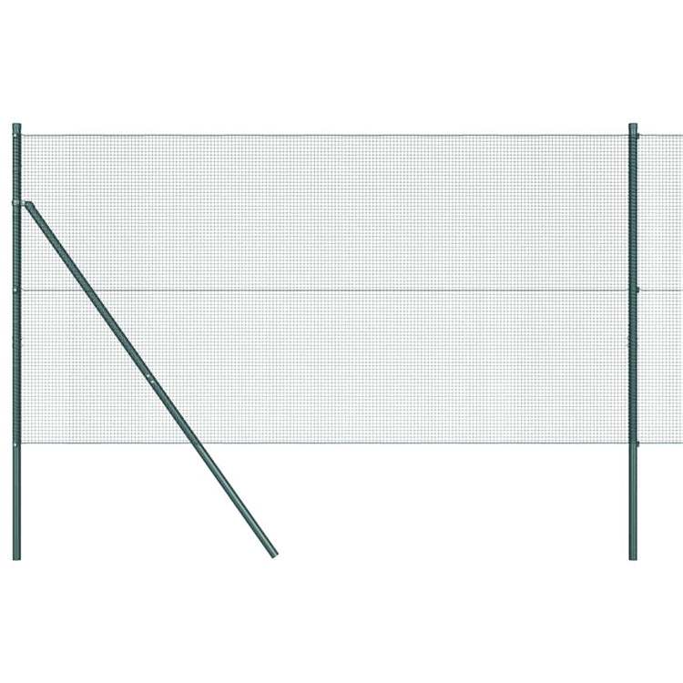 Vidaxl gelast draadhek met grondbevestiging 25 x 1,2 m groen mesh
