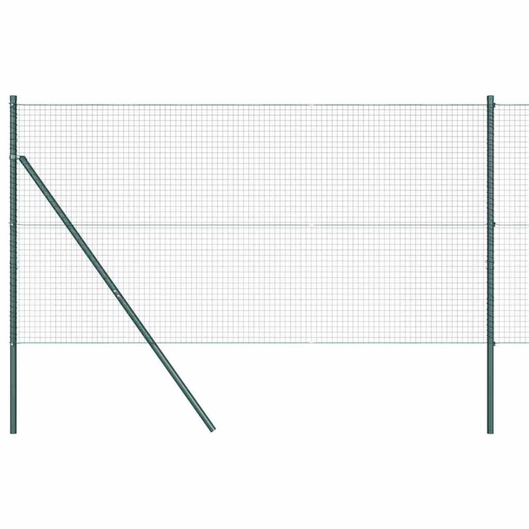 Vidaxl gelast draadhek met grondbevestiging 25 x 1,2 m groen mesh