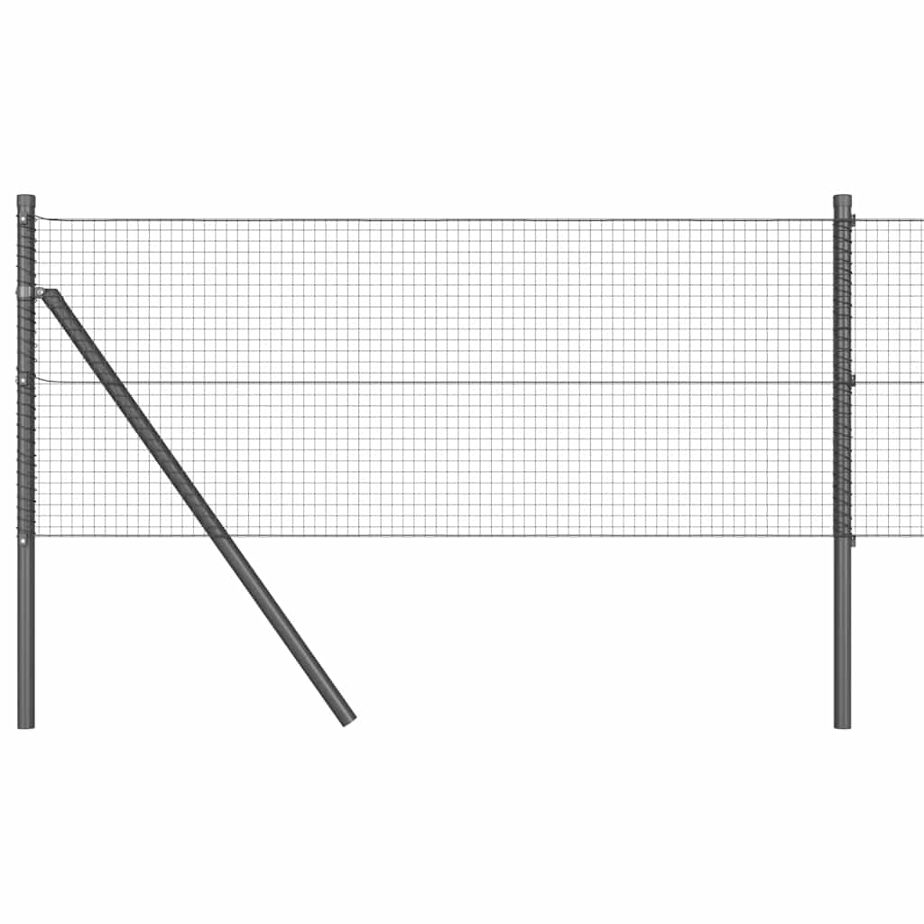 Vidaxl afrasteringspaal grijs 10 x 0,5 m (19 x 19 mm gaas) staal