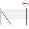 Vidaxl afrasteringspaal grijs 10 x 0,5 m (19 x 19 mm gaas) staal