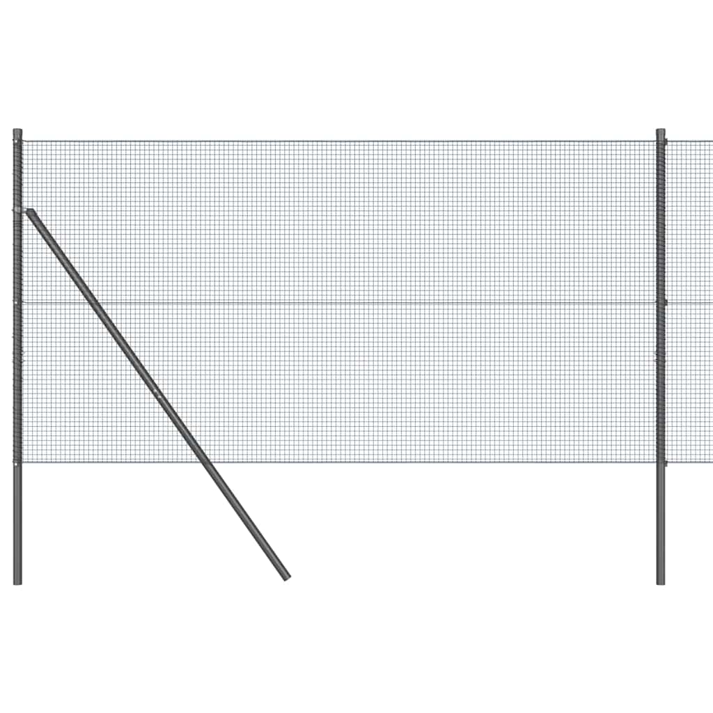 Vidaxl afrasteringspaal grijs 10 x 1 m (16 x 16 mm gaas) staal