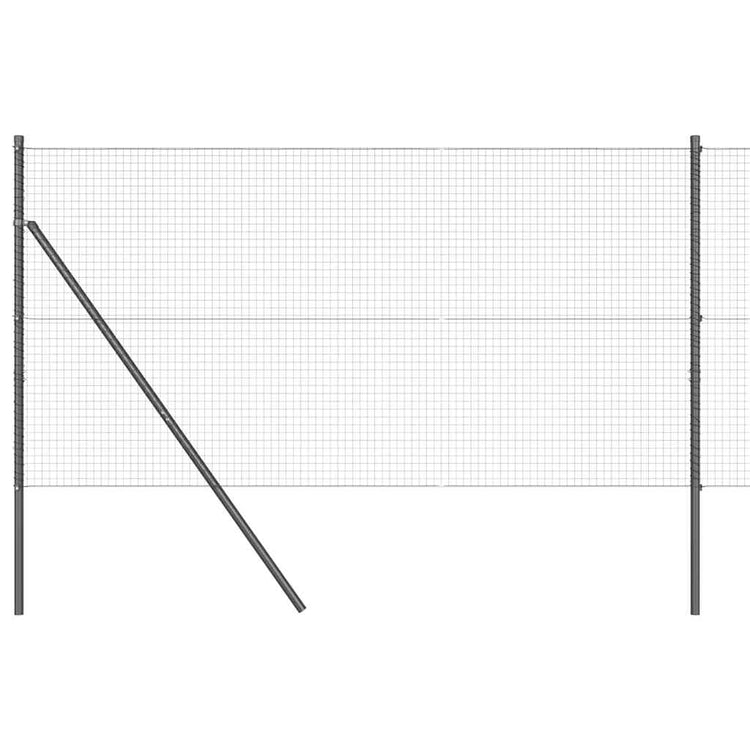 Vidaxl gelast draadhek met grondbevestiging 10 x 1 m pvc-coated staal