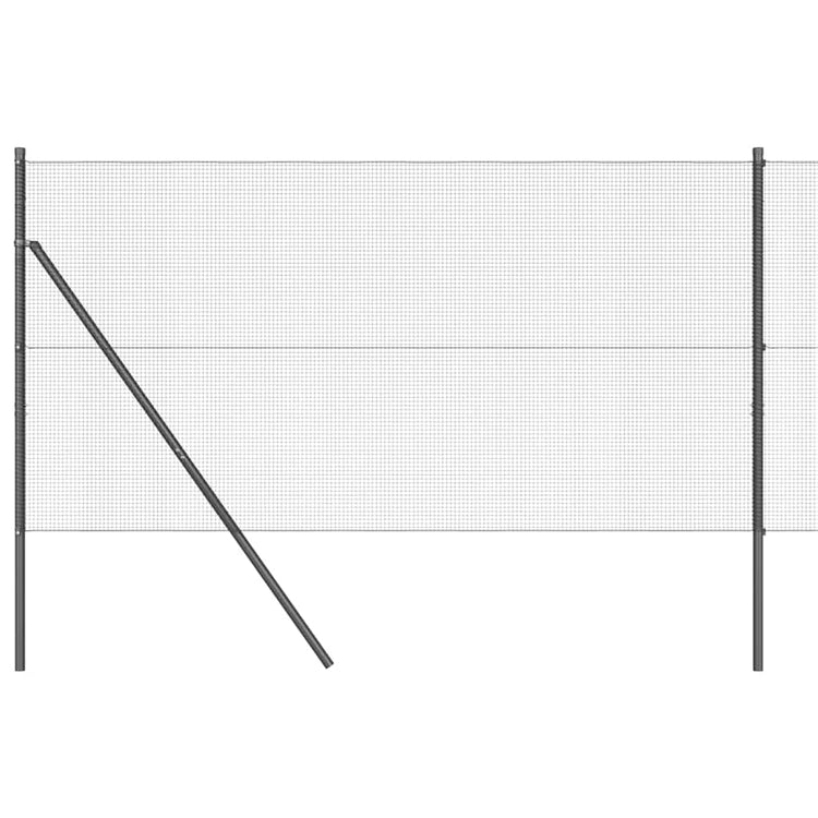Vidaxl gelast draadhek met grondbevestiging 10 x 1,4 m grijs mesh