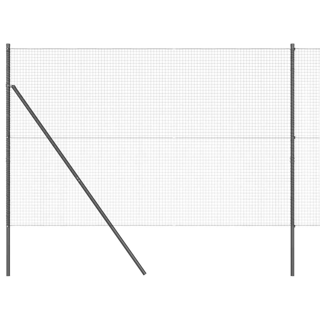 Vidaxl afrasteringspaal grijs 10 x 1,6 m (25 x 25 mm gaas)