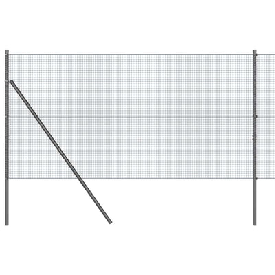 Vidaxl afrasteringspaal grijs 25 x 1 m (16 x 16 mm gaas) staal