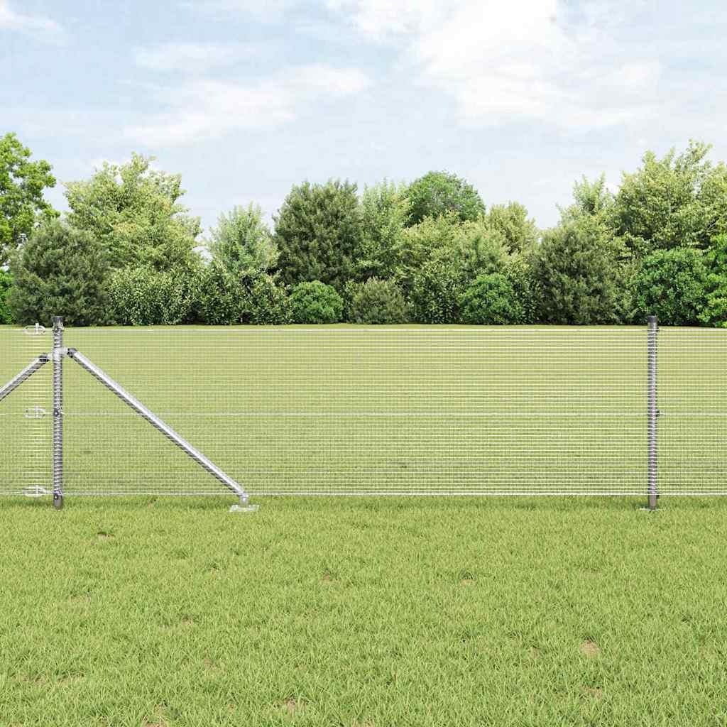Vidaxl gelast draadhek met grondpennen 10 x 0,5 m gegalvaniseerd staal