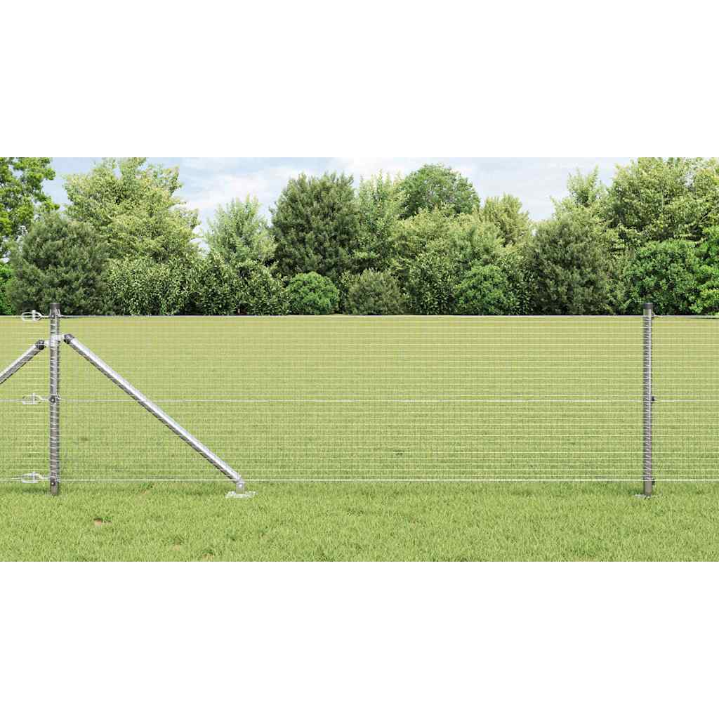 Vidaxl gelast draadhek met grondpennen 10 x 0,5 m gegalvaniseerd staal