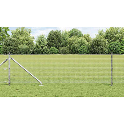 Vidaxl afrasteringspaal zilver 10 x 0,5 m (25 x 25 mm gaas) staal