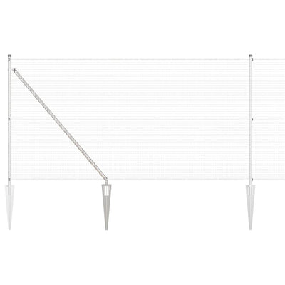 Vidaxl afrasteringspaal zilver 10 x 1 m (16 x 16 mm gaas) staal