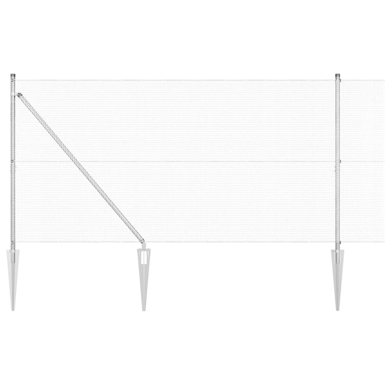 Vidaxl gelast draadhek met grondpennen 10 x 1,2 m gegalvaniseerd staal