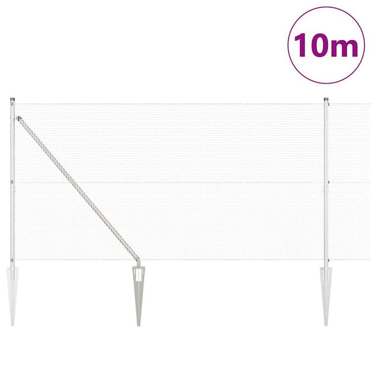 Vidaxl gelast draadhek met grondpennen 10 x 1,2 m gegalvaniseerd staal
