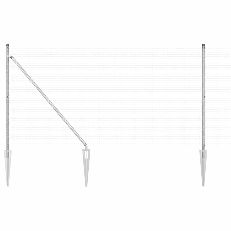 Vidaxl gelast draadhek met grondpennen 10 x 1,2 m gegalvaniseerd staal