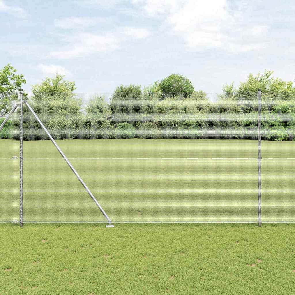 Vidaxl gelast draadhek met grondpennen 10 x 1,5 m gegalvaniseerd staal