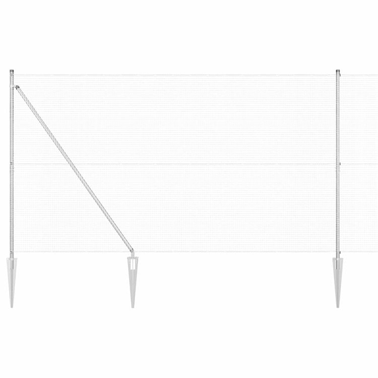 Vidaxl gelast draadhek met grondpennen 10 x 1,5 m gegalvaniseerd staal