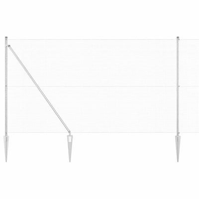 Vidaxl afrasteringspaal zilver 10 x 1,5 m (16 x 16 mm gaas) staal