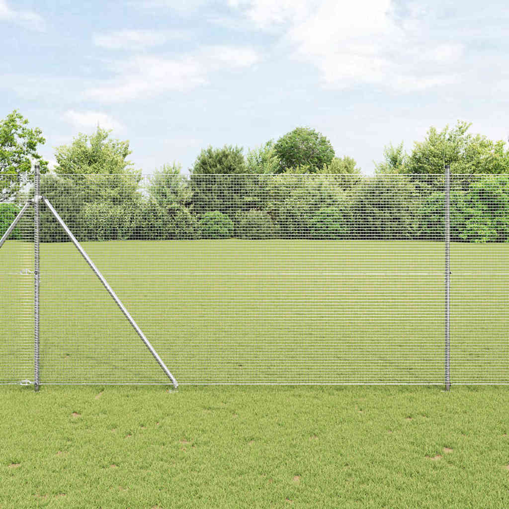Vidaxl gelast draadhek met grondpennen 10 x 1,5 m gegalvaniseerd staal