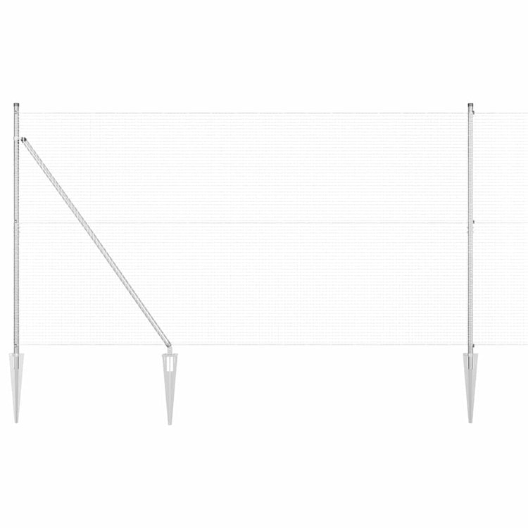 Vidaxl gelast draadhek met grondpennen 10 x 1,5 m gegalvaniseerd staal