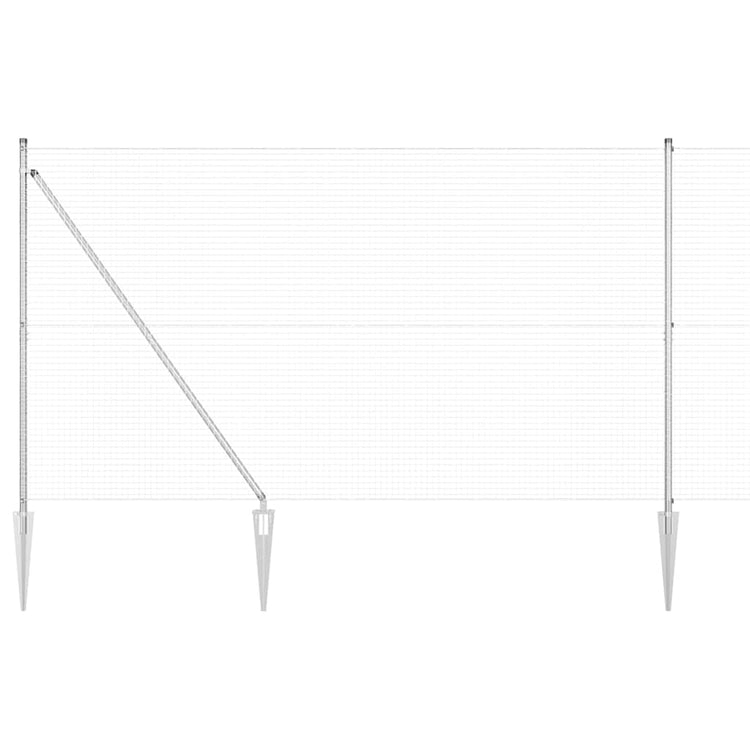 Vidaxl gelast draadhek met grondpennen 10 x 1,5 m gegalvaniseerd staal